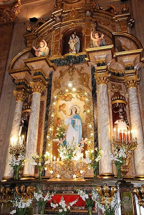 Altar Inmaculada San Jose de flores